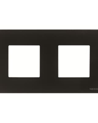 Рамка 2 поста zenit скло чорне, 2cla227200n3101, abb