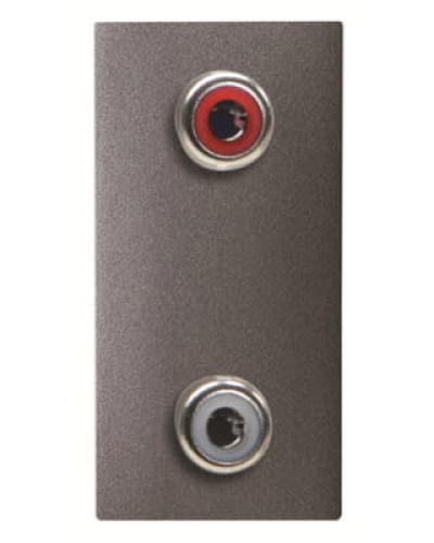 Розетка 2x rca zenit антрацит / 1мод; 2cla215520n1801;abb