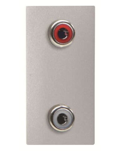 Розетка 2x rca zenit сріб. / 1мод.;2cla215520n1301;abb