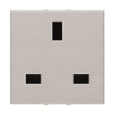 Розетка BS 13A/250ВZenit срібл, 2CLA223700N1301, ABB