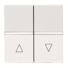 Кнопочний вимикач жалюзі Zenit білий, 2CLA224400N1101, ABB