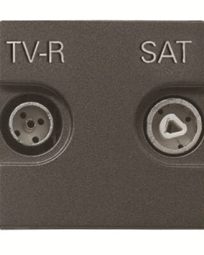 Розетка tv-r-sat прохідна zenit антрацит, 2cla225180n1801, abb
