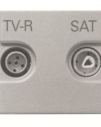Розетка tv-r-sat прохідна zenit срібл, 2cla225180n1301, abb