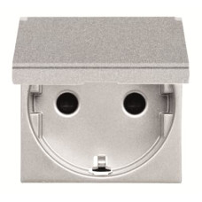 Розетка SCHUKO заз.шт.кр. Zenit срібл, 2CLA228810N1301, ABB