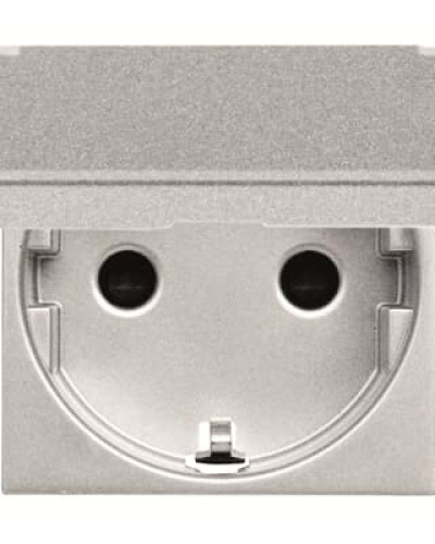 Розетка schuko заз.шт.кр. zenit срібл, 2cla228810n1301, abb