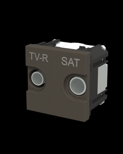 Розетка tv-r-sat одиночна zenit антрац, 2cla225130n1801, abb