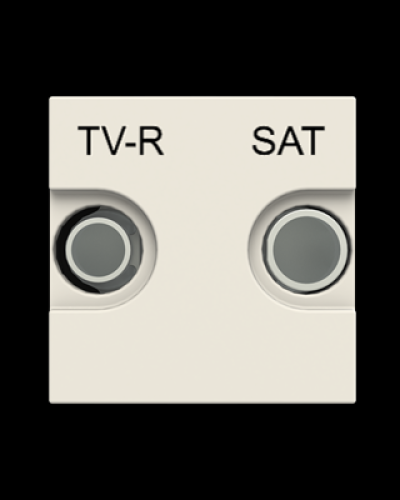 Розетка tv-r-sat кінцева zenit білий, 2cla225170n1101, abb