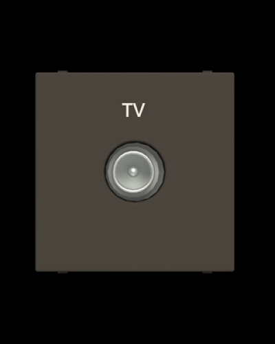 Розетка tv проста zenit антрацит, 2cla225070n1801, abb