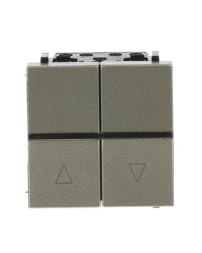 Кнопочний вимикач жалюзі zenit шампань, 2cla224400n1901, abb