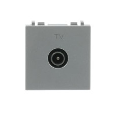Розетка TV проста Zenit сріблястий, 2CLA225070N1301, ABB