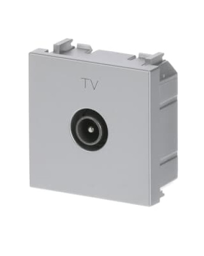 Розетка tv проста zenit сріблястий, 2cla225070n1301, abb