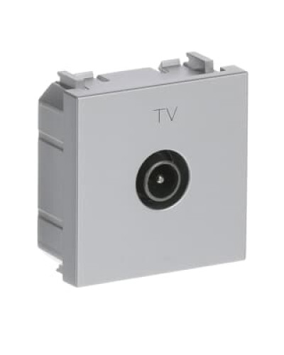 Розетка tv проста zenit сріблястий, 2cla225070n1301, abb
