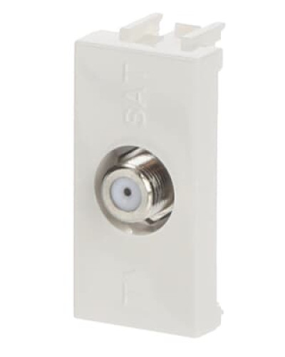 Розетка tv одиночна zenit білий/ 1мод., 2cla215000n1101, abb