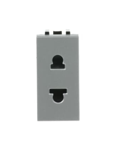 Розетка без заземлення zenit срібл/1мод, 2cla213500n1301, abb