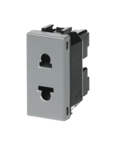 Розетка без заземлення zenit срібл/1мод, 2cla213500n1301, abb