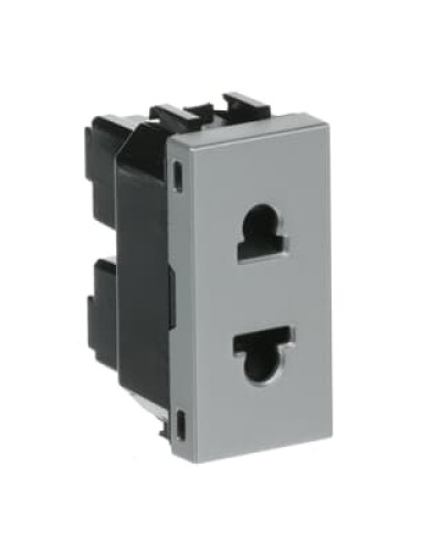 Розетка без заземлення zenit срібл/1мод, 2cla213500n1301, abb