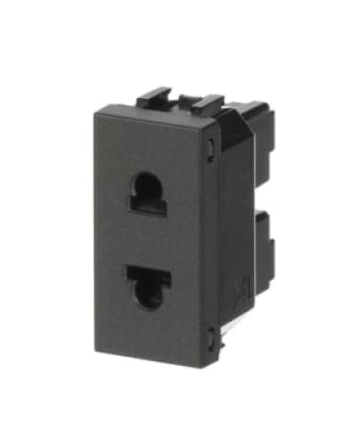 Розетка без заземлення zenit антрац/1мод, 2cla213500n1801, abb