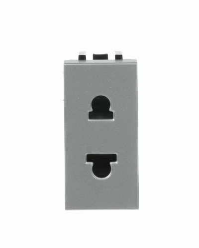 Розетка без заземлення zenit срібл/1мод, 2cla213500n1301, abb