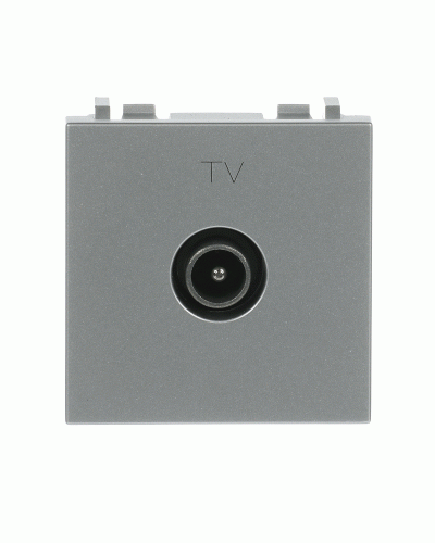 Розетка tv проста zenit сріблястий, 2cla225070n1301, abb