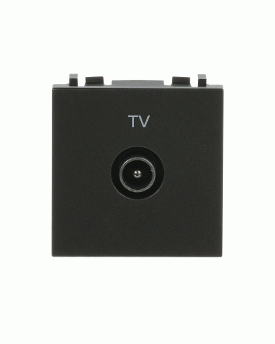 Розетка tv проста zenit антрацит, 2cla225070n1801, abb