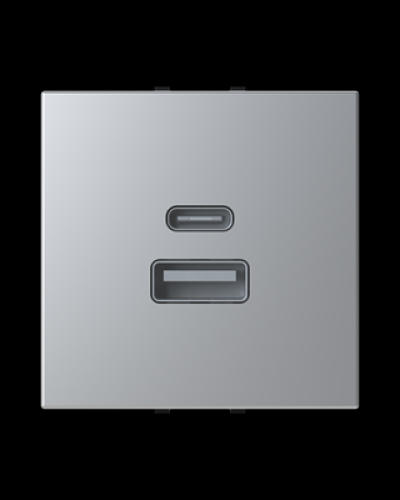 Usb-зарядка zenit срібл., 2cla228500n1301, abb