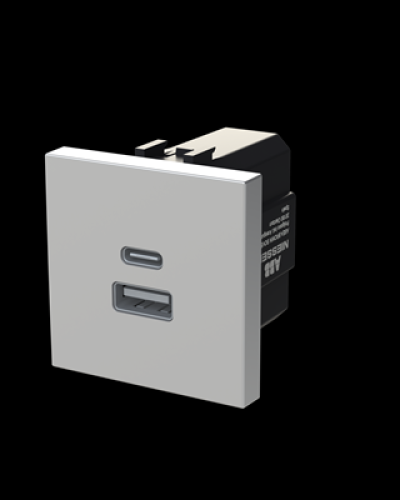 Usb-зарядка zenit срібл., 2cla228500n1301, abb