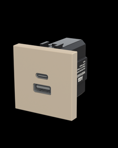 Usb-зарядка zenit шампань, 2cla228500n1901, abb