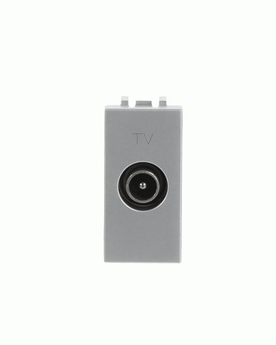 Розетка tv проста zenit срібл/1мод., 2cla215070n1301, abb