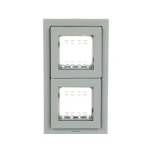 Рамка 2 поста кр. IP55 Zenit сірий, 2CLA327200N1701, ABB