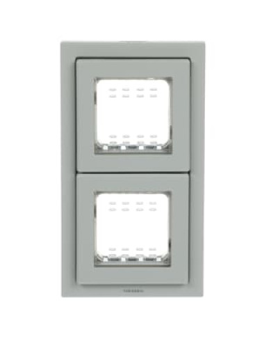 Рамка 2 поста кр. ip55 zenit сірий, 2cla327200n1701, abb