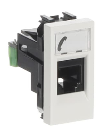 Розетка тф 6-пол. rj12 zenit білий/1мод, 2cla211760n1101, abb