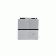 Кнопочний вимикач жалюзі Zenit срібл, 2CLA224400N1301, ABB