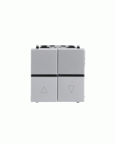 Кнопочний вимикач жалюзі zenit срібл, 2cla224400n1301, abb