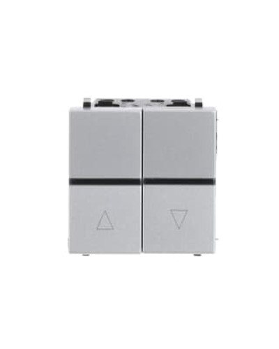 Кнопочний вимикач жалюзі zenit срібл, 2cla224400n1301, abb