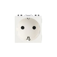 Розетка SCHUKO заз.шторки Zenit білий, 2CLA228800N1101, ABB