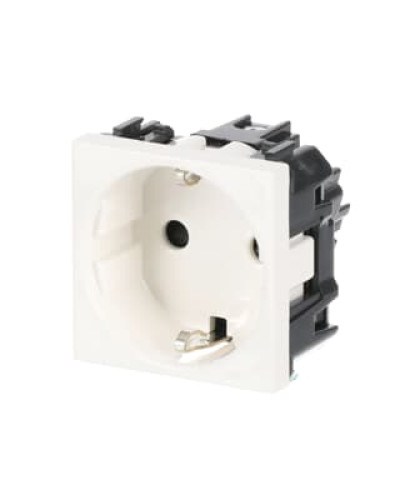 Розетка schuko заз.шторки zenit білий, 2cla228800n1101, abb