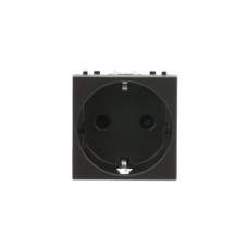 Розетка SCHUKO заз.шторки Zenit антрацит, 2CLA228800N1801, ABB