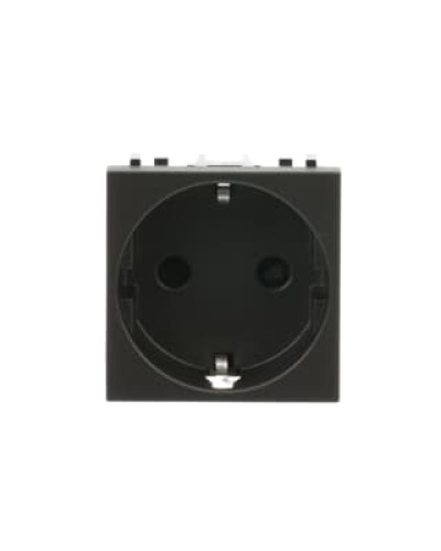 Розетка schuko заз.шторки zenit антрацит, 2cla228800n1801, abb