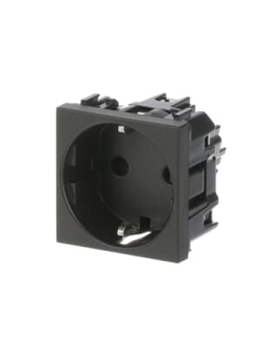 Розетка schuko заз.шторки zenit антрацит, 2cla228800n1801, abb