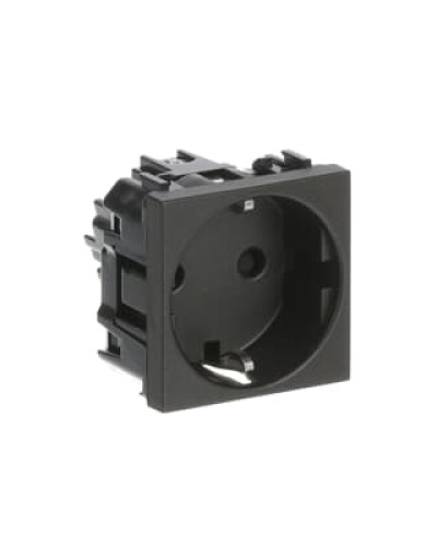 Розетка schuko заз.шторки zenit антрацит, 2cla228800n1801, abb