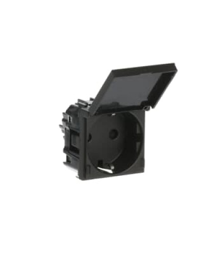 Розетка schuko заз.шт.кр. zenit антрацит, 2cla228810n1801, abb