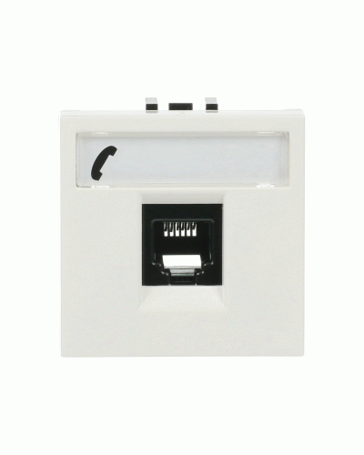 Розетка тф 6-пол. rj12 zenit білий, 2cla221760n1101, abb