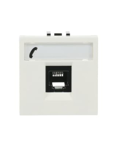 Розетка тф 6-пол. rj12 zenit білий, 2cla221760n1101, abb