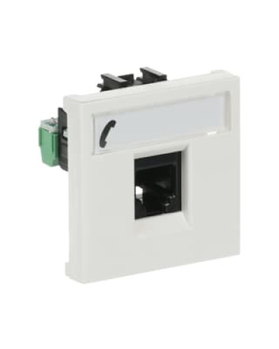 Розетка тф 6-пол. rj12 zenit білий, 2cla221760n1101, abb