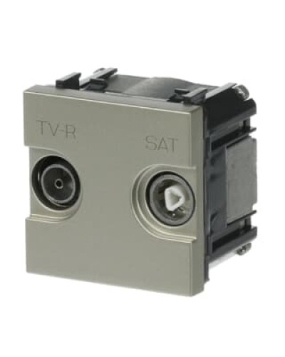 Розетка tv-r-sat одиночна zenit шампань, 2cla225130n1901, abb