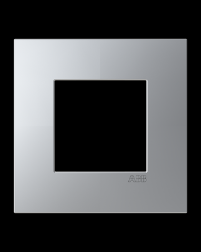 Z2271.a pl рамка 1 пост zenit s, 2мод, розмір 85x85мм, срібло, логотип abb