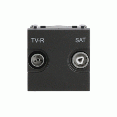 Розетка TV-R-SAT кінцева Zenit антрац, 2CLA225170N1801, ABB