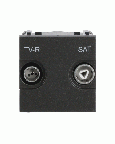 Розетка tv-r-sat кінцева zenit антрац, 2cla225170n1801, abb