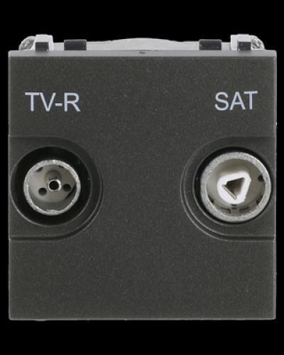 Розетка tv-r-sat кінцева zenit антрац, 2cla225170n1801, abb