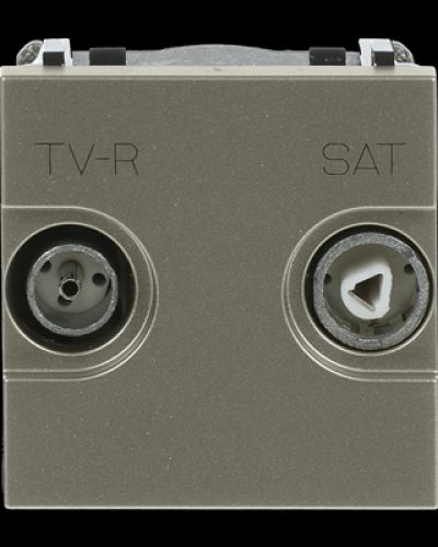 Розетка tv-r-sat прохідна zenit шампань, 2cla225180n1901, abb